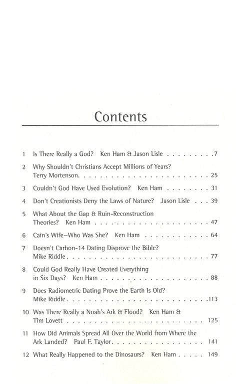 The New Answers Book 1: Over 25 Questions on Creation/Evolution and the Bible