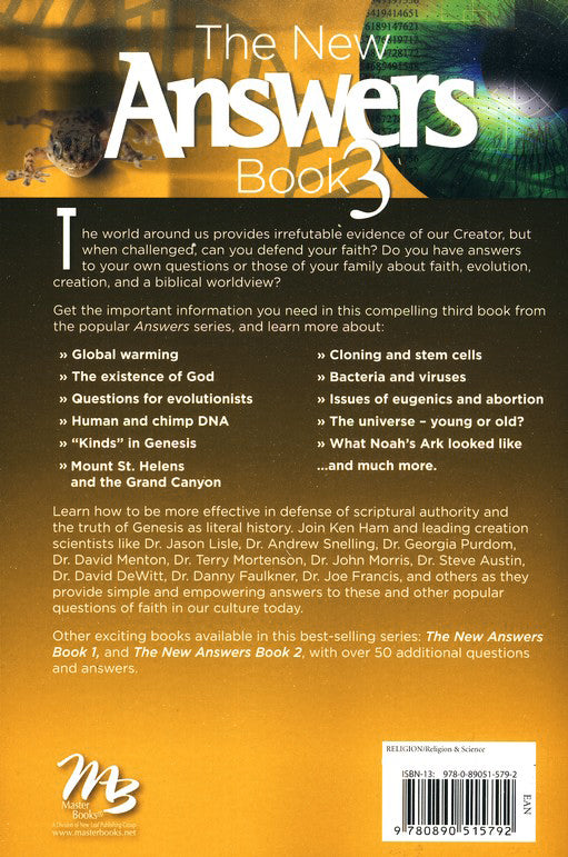 The New Answers Book 3:  Over 35 Questions on Creation/Evolution and the Bible *