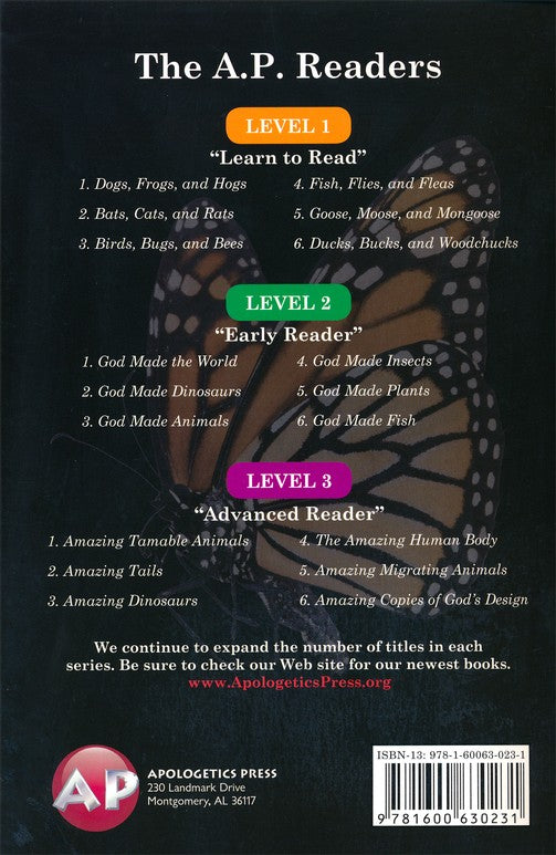 Amazing Migrating Animals Designed By God Advanced Reader Series (top)