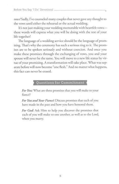 Before You Say 'I Do'  Devotional - Building a Spiritual Foundation for Your Life Together