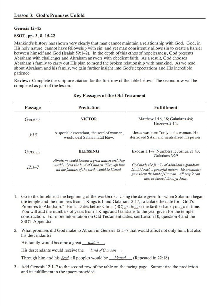 Simplified Study of the Old Testament Teacher Edition