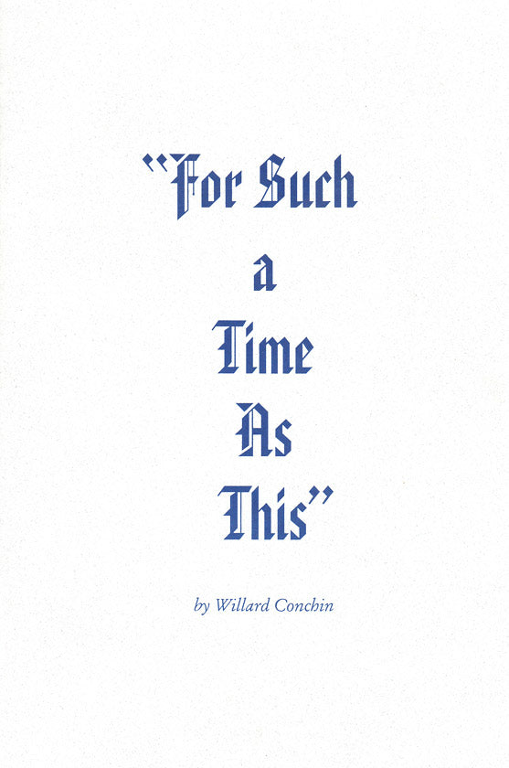 For Such A Time As This