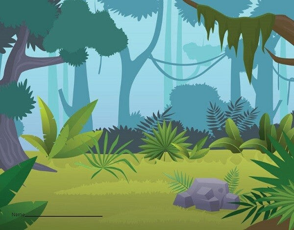 Jungle Scene Attendance Card