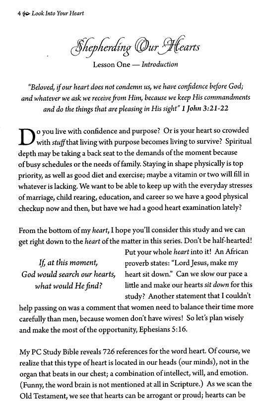 Look Into Your Heart:  A Woman's Study