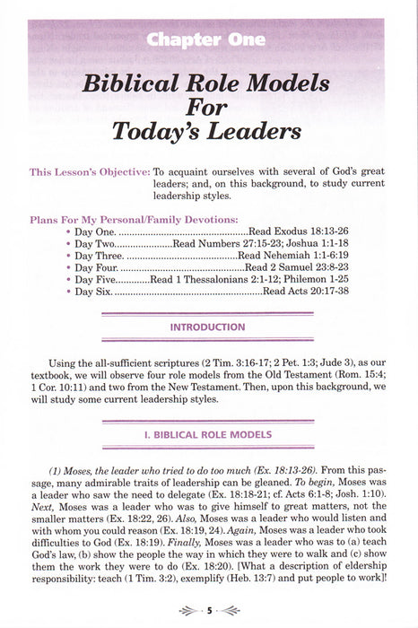 Leadership Lesson 1-5