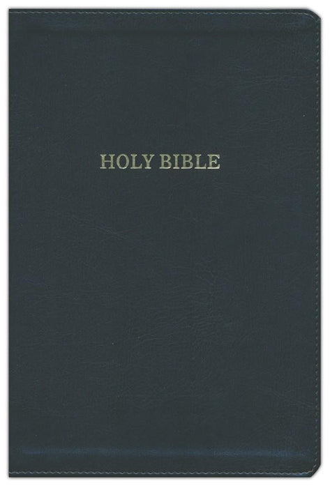 KJV Giant Print Deluxe Center Column Reference Bible Indexed - Black Leathersoft