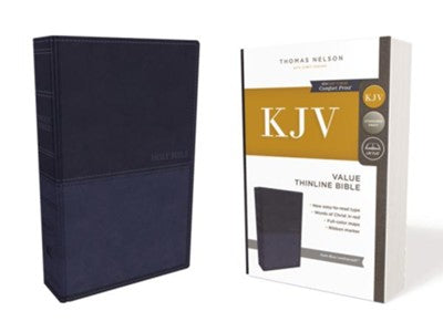 KJV Thinline Value Bible Blue Leathersoft