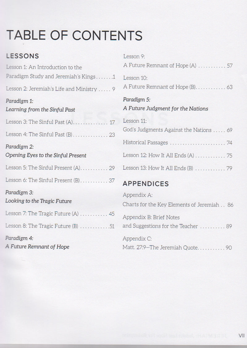 Jeremiah: Judah's Last Hope For Salvation: A Paradigm Study