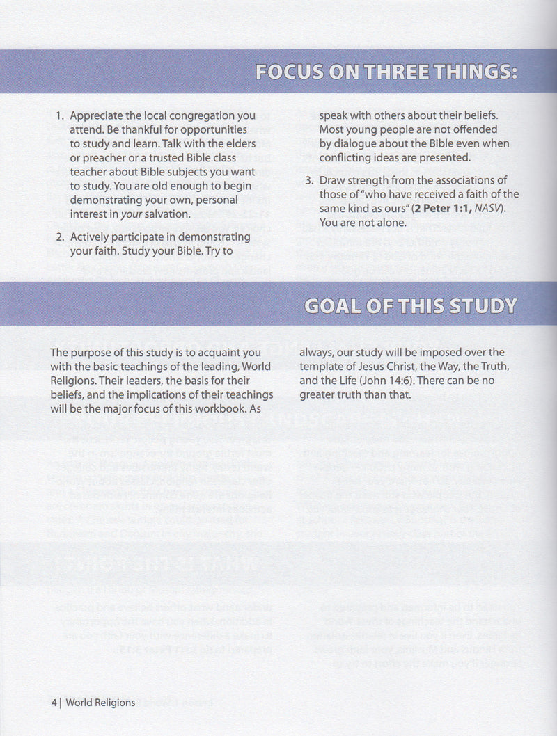 World Religions (Teen/Adult 6:1)