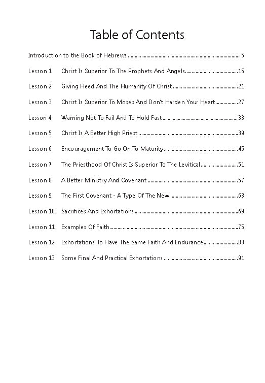 Table of Contents