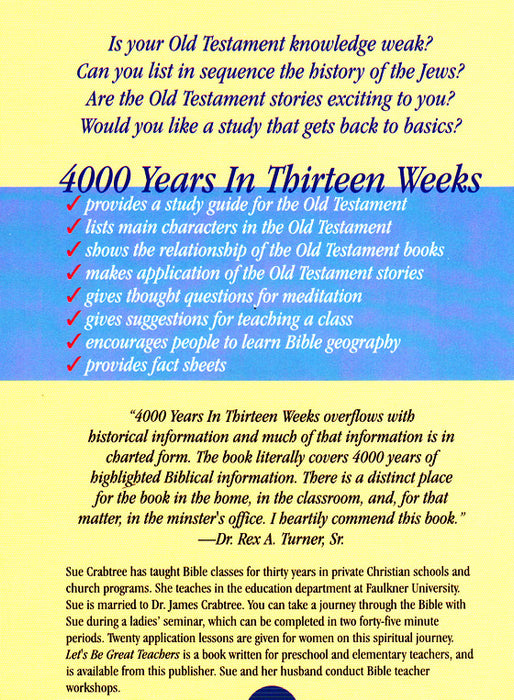 4000 Years in Thirteen Weeks: Back to the Basics with the Old Testament
