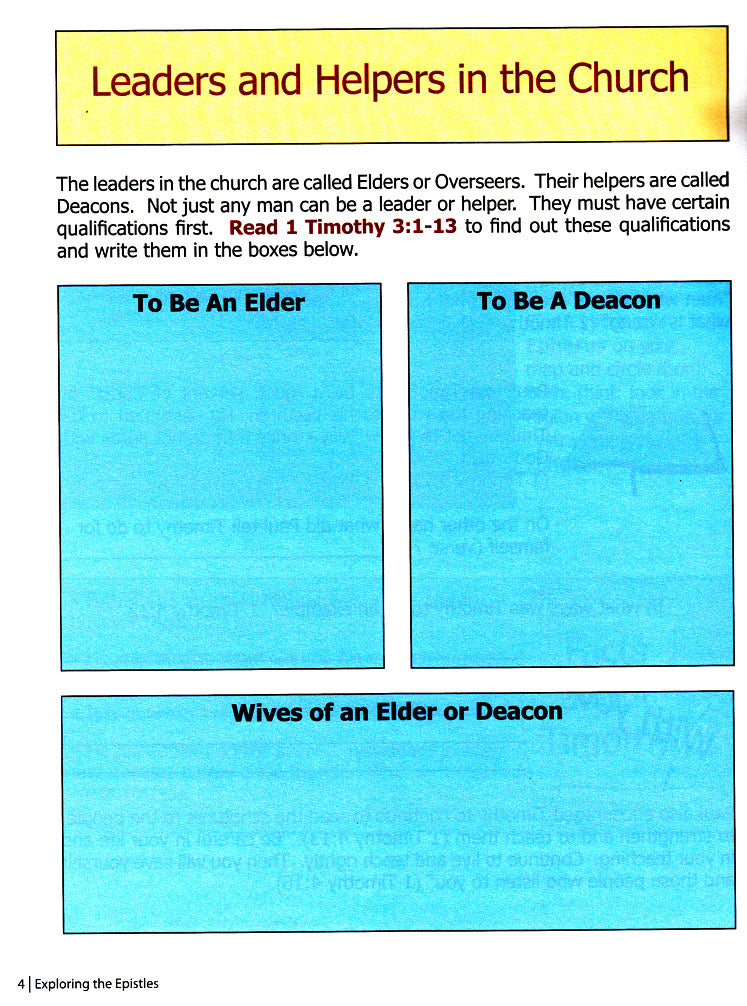 Exploring the Epistles Part 2 (Primary 3:4) Teacher Manual