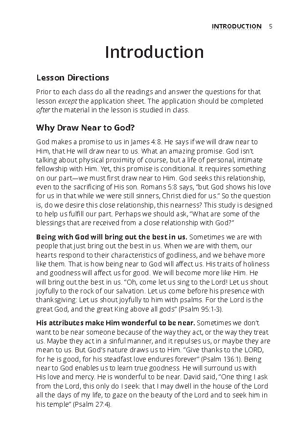 Drawing Nearer to God