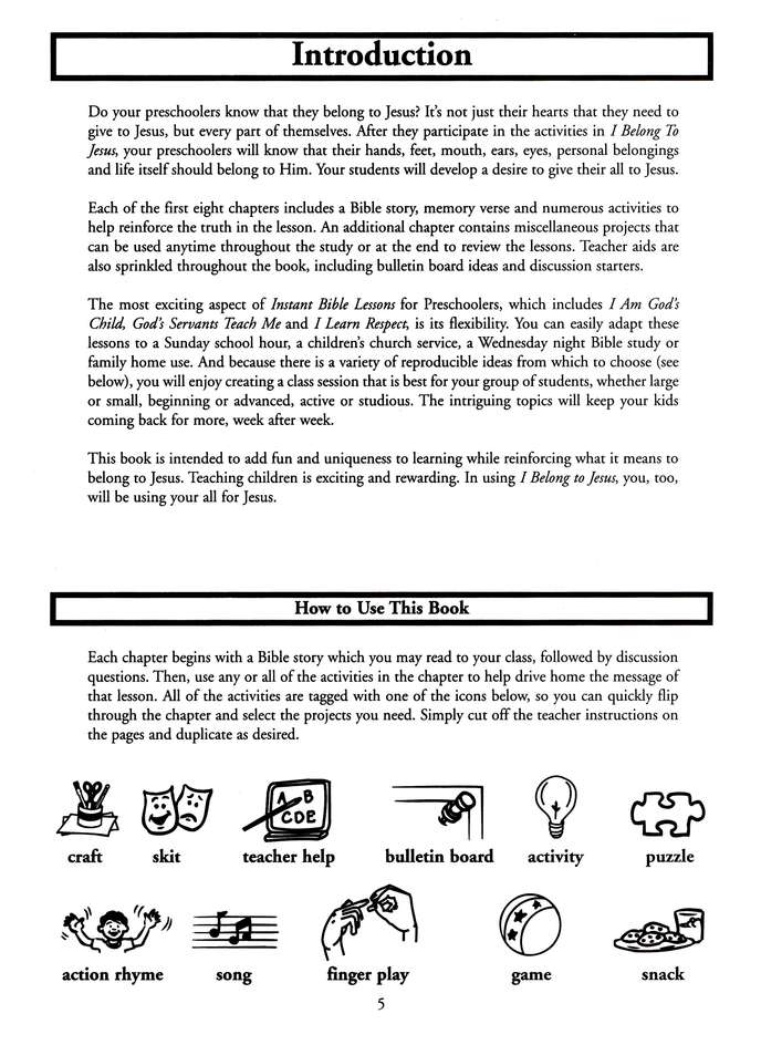 Instant Bible Lessons for Preschoolers: I Belong to Jesus