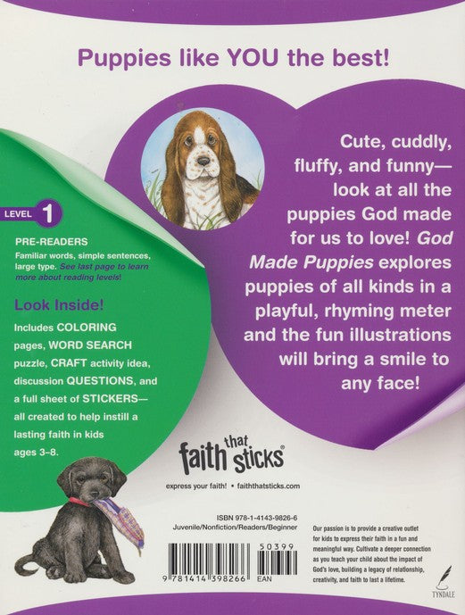 God Made Puppies Story & Activity Book (Faith That Sticks)