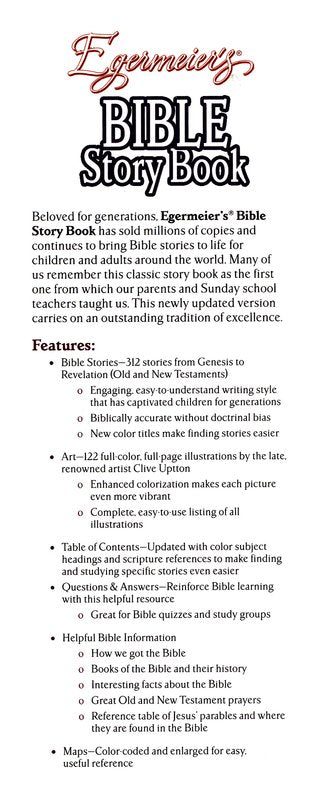 Egermeier's Bible Story Book - Paperback