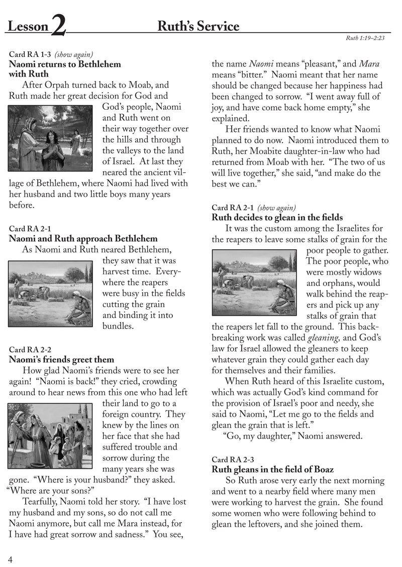 Ruth - Abeka Flash-A-Card