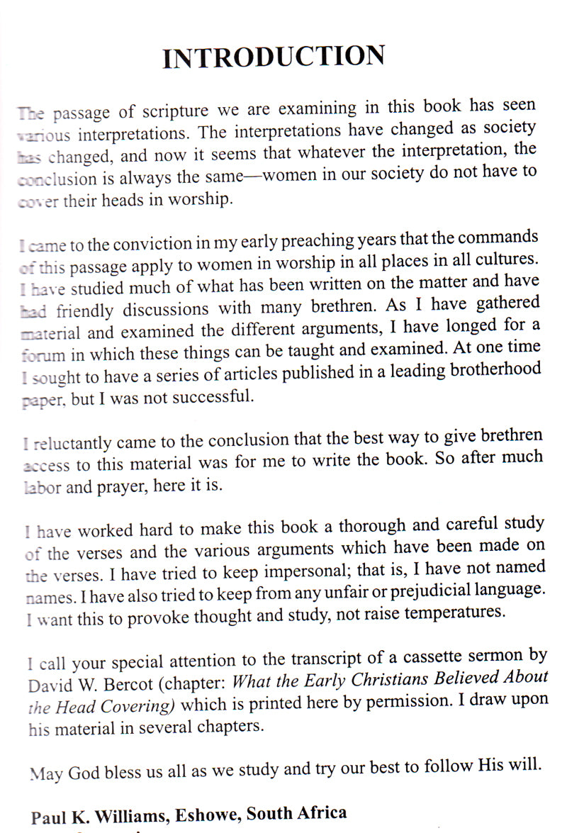 Head Coverings Introduction