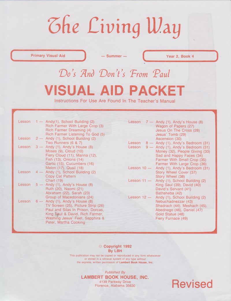 PRIMARY 2-4 VIS-Do's and Don't from Paul