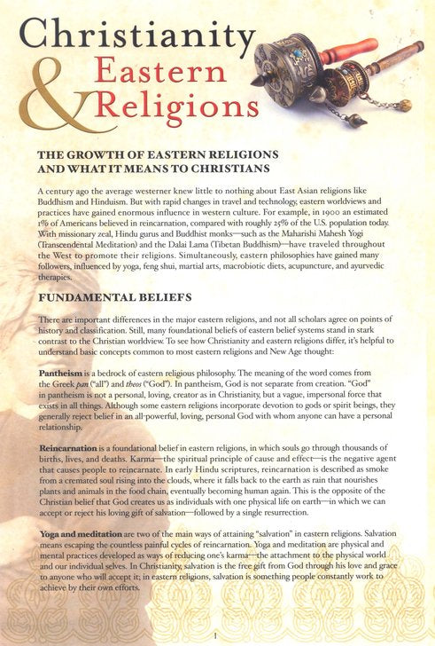 Christianity and Eastern Religions Pamphlet