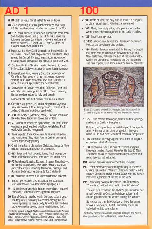 Christian History Time Line Pamphlet