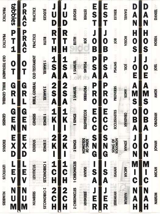 Tabbies - OT/NT Large Print - Gold Bible Indexing Tabs