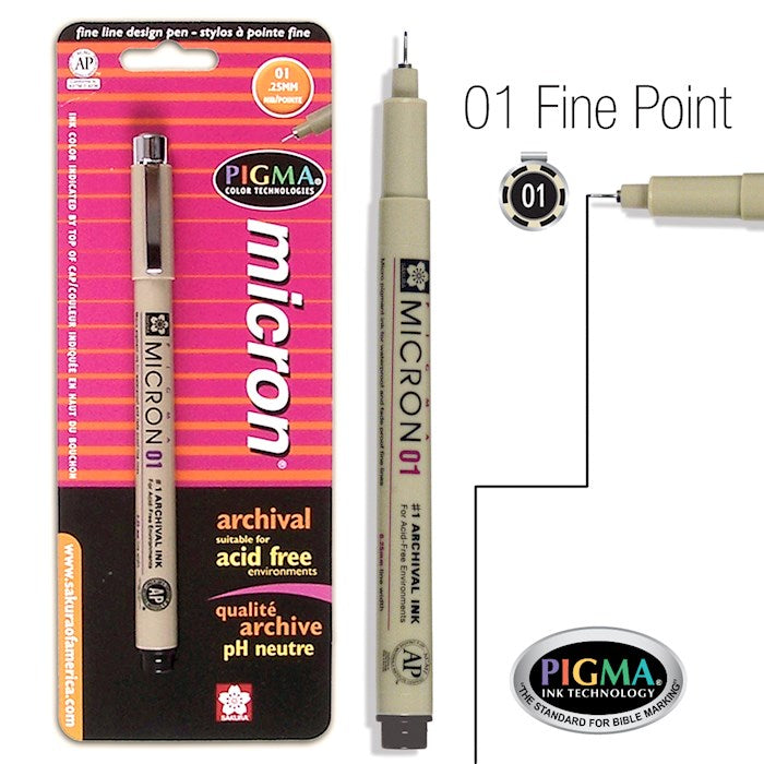 Micron Pen Black Fine Point (01)