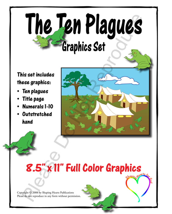 Ten Plagues Graphics Set Shaping Hearts for God