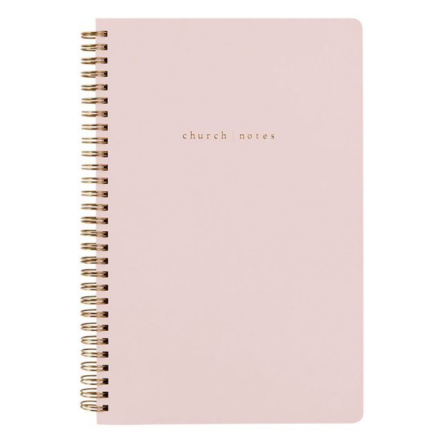 Church Notes Blush Pink Notebook