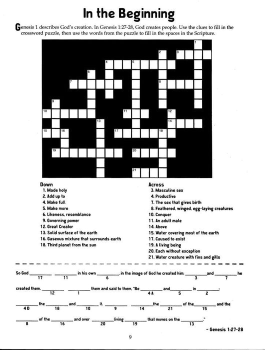 More Bible Puzzles Crosswords