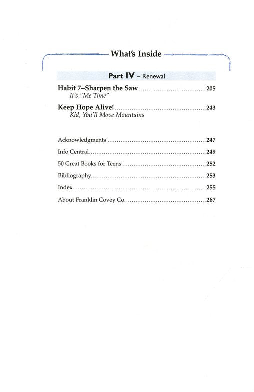 The 7 Habits of Highly Effective Teens