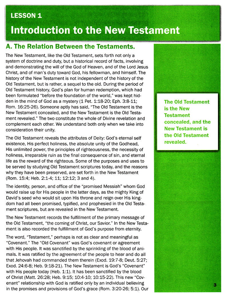 New Testament Survey, Part 1 (Word in the Heart, 12:1)