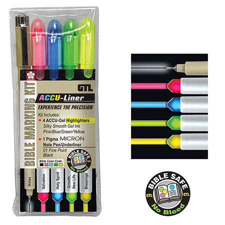 Accu-Liner Bible Study Kit Highlighters & Micron