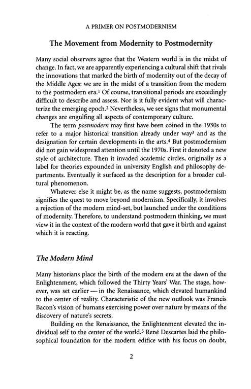 A Primer on Postmodernism