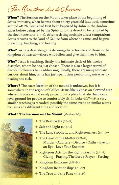 Sermon on the Mount Pamphlet
