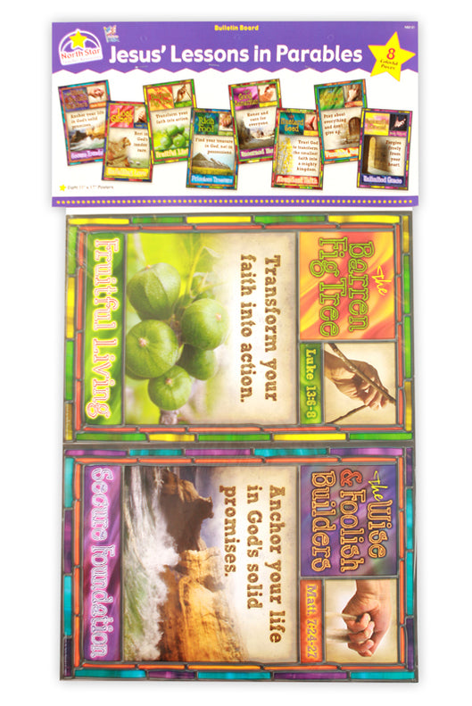 Parable Poster Jesus' Lessons in Parables Bulletin Board Posters — One Stone Biblical ...