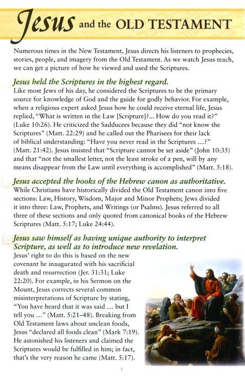 100 Old Testament Quotes by Jesus Pamphlet