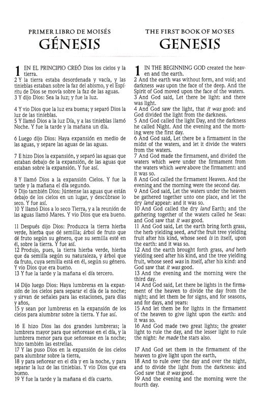 RVR 1960/KJV Biblia Bilingue Negro (Bible RVR 1960/KJV Bilingual Bible) Black Imitation