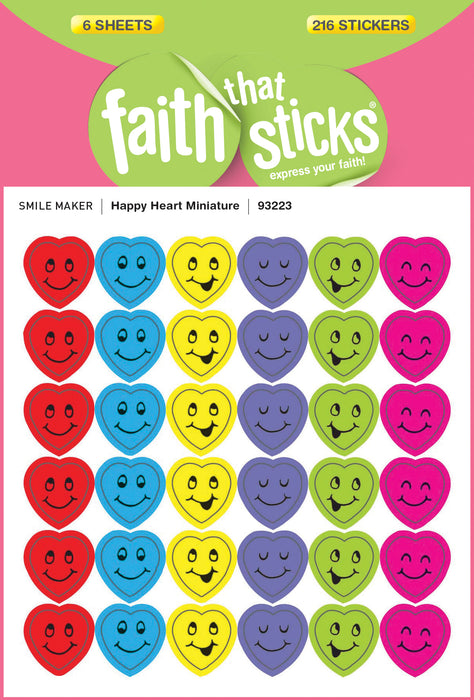 Happy Heart Miniature Stickers