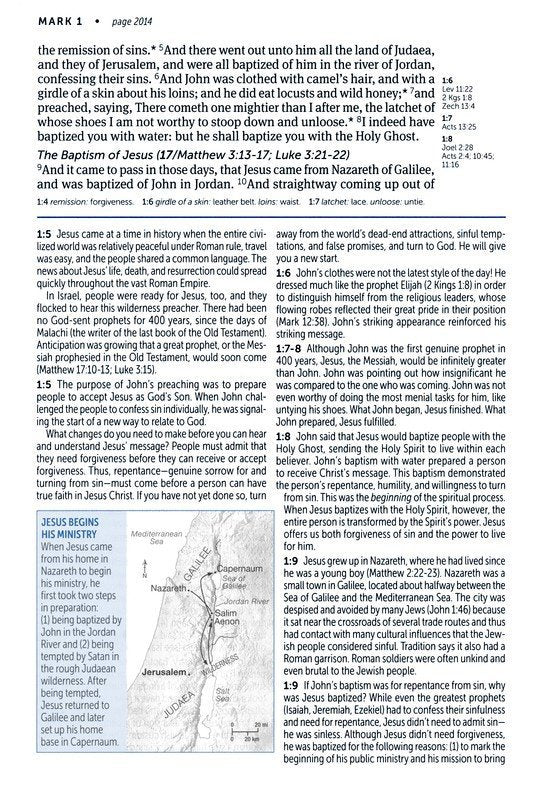 KJV Large Print Life Application Bible Brown/Mahogany LeatherLike Indexed