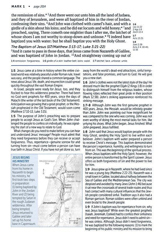 KJV Large Print Life Application Bible Brown/Mahogany LeatherLike