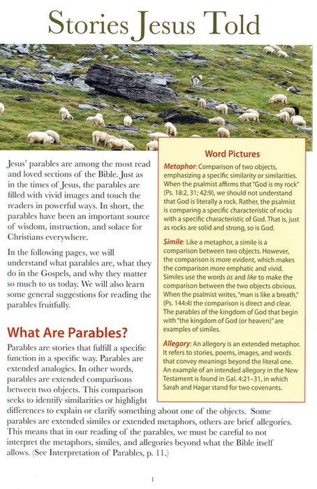 Parables of Jesus pamphlet
