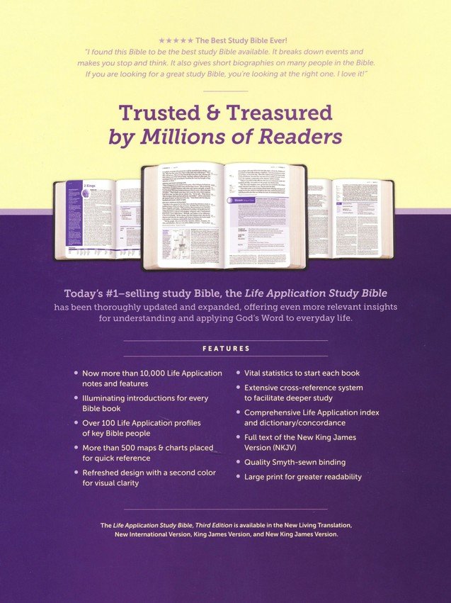 NKJV Life Application Large Print Study Bible, Brown/Mahogany LeatherLike Indexed