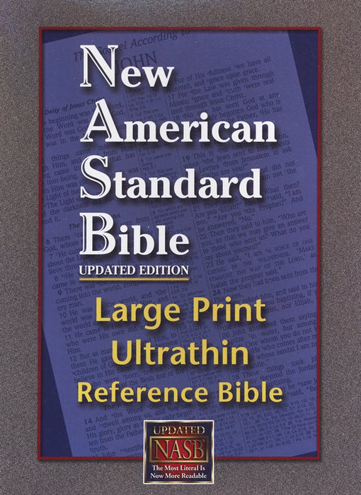 NAS Large Print Ultrathin Reference Bible Burgundy Bonded Leather