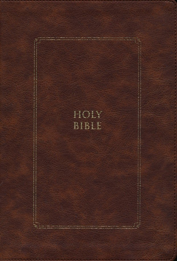 KJV Thompson Chain Reference Bible Large Print Brown Leathersoft Indexed