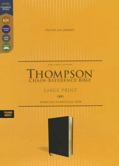 KJV Thompson Chain Reference Bible - Large Print Bonded Black Leather Indexed