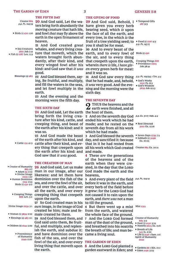KJV Thompson Chain Reference Bible Large Print Brown Leathersoft Indexed