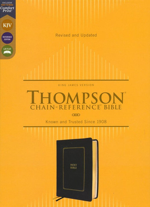 KJV Thompson Chain Reference Bible Black Leathersoft