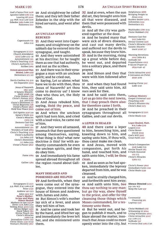 KJV Thompson Chain Reference Bible Black Leathersoft