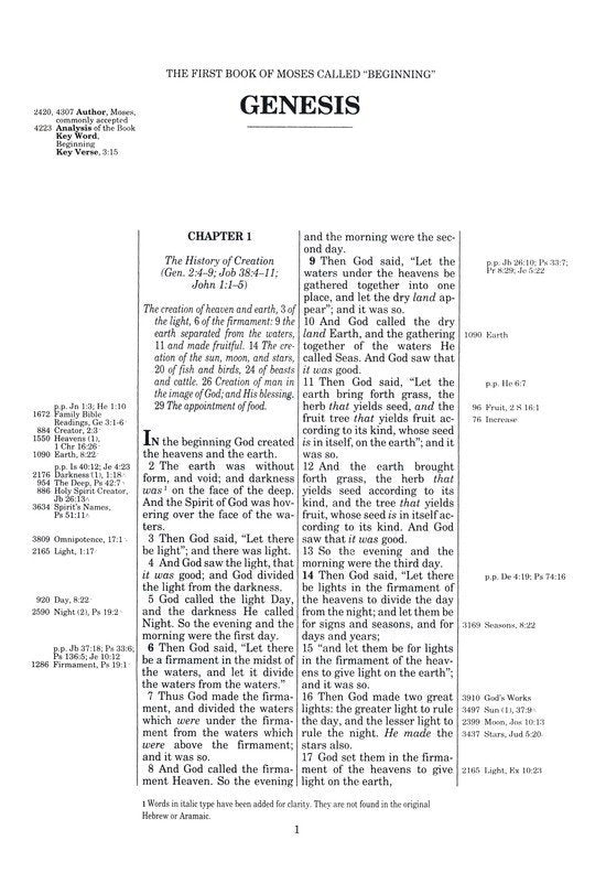 NKJV Thompson Chain Ref Bible, Bk Bonded, Indexed (op)